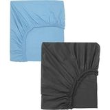 Cotenconcept 2 Adet 50 x 90 x 10 cm Anne Yanı Lastikli Penye Kumaş Bebek Çarşafı - 50 x 90 cm - Antrasit