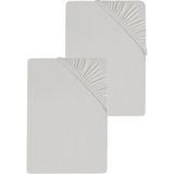 Cotenconcept 2 Adet Düz Pamuklu Tek Kişilik 150 x 200 cm Lastikli Penye Çarşaf - Gri