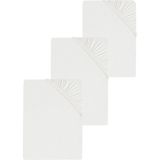Cotenconcept 3 Adet Düz Pamuklu Çift Kişilik 200 x 200 cm Lastikli Penye Çarşaf - Beyaz