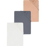 Cotenconcept 3 Adet Düz Pamuklu Tek Kişilik 120 x 200 cm Lastikli Penye Çarşaf - Beyaz