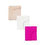 cotenconcept 3 Adet Pamuklu ve Lastikli 60 x 120 x 15 cm Penye Bebek Çarşaf