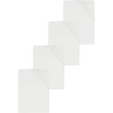 Cotenconcept 4 Adet Düz Pamuklu Çift Kişilik 200 x 200 cm Lastikli Penye Çarşaf - Beyaz