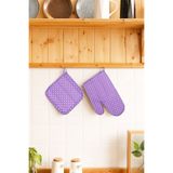 COTENCONCEPT Pamuklu Fırın Eldiveni Ve Tutacak Seti 20x20 - 19x30 Cm