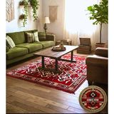 Coton Anadolu Şark Köşesi Halısı Otantik Kilim Desenli, Doğal Dokulu,Dayanıklı Salon ,Balkon, Teras Halısı 200x300 cm - Bordo - 200 x 300 cm