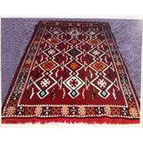 Coton Anadolu Şark Köşesi Halısı Otantik Kilim Desenli, Doğal Dokulu,dayanıklı Salon ,balkon, Teras Halısı 80X300 cm - Kırmızı - 80 x 300 cm