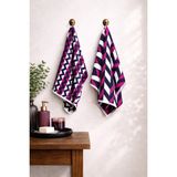 Coton Delux %100 Pamuk 50X70 Mutfak Havlusu 2’li Set – Yüksek Emici, Yumuşak Dokulu - Mor - 50 x 70 cm