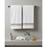 Coton Delux 2’li %100 Pamuk El & Baş Havlusu 50X90 cm – Yumuşak Dokulu, Yüksek Emicilik - 50 x 90 cm - Krem - Kahve