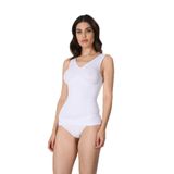 COTONHAUSE 1002 BAYAN KALIN ASKILI BEYAZ TOPARLAYICI KORSELİ ATLET BEYAZ S