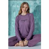 cotonhause Kadın Uzun Kol Lila Pijama Takımı C5T0N9O02-15 LİLA S-M