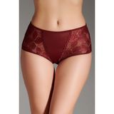 Cotonhause Kadın Yüksek Bel Bordo Dantelli Külot 363020