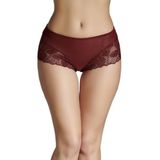 cotonhause Kadın Yüksek Bel Bordo Dantelli String Külot 363022 BORDO XL