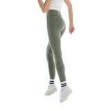 Cotonhause Yüksek Bel, Fitilli, Mint Toparlayıcı Interlok Beli Lastikli Örme Tayt 03001 - S - Yeşil