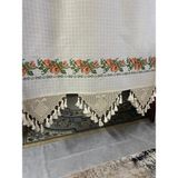 Cotopia Buldan Perde Turuncu Kanaviçe Yöresel Dokuma Perde - 150 x 170 cm