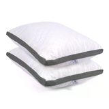 Cotpoly Home Klimalı Yastık 50X70 Cm - Hava Sirkülasyonlu Kapitone Mikrofiber Dış Kılıf 850 Gr Silikon Dolgulu Ortopedik Uyku Yastığı (2'Li