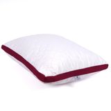 Cotpoly Home Klimalı Yastık 50x70 cm - Hava Sirkülasyonlu Kapitone Mikrofiber Dış Kılıf 850 gr Silikon Dolgulu Ortopedik Uyku Yastığı (Bordo-Tekli)