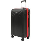 Cotpoly Home Petra Lüx Abs Büyük Boy Valiz 75 cm - Siyah - Kırmızı