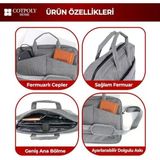 COTPOLY Laptop çantası, Su Geçirmez Darbe Korumalı Laptop Çantası 15.6–17.3 İnç Uyumlu, Omuz Askılı Bilgisayar Evrak Çantası