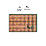 Cotto Home CocoJoy PJ011A Hello Geometrik Desenli Kalın Kaymaz Taban Nem Alıcı Şık Tasarım Kapı Önü Paspası