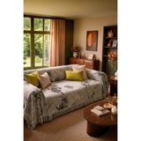Cotto Home Pamuklu Kaymaz Koltuk Örtüsü 170X220CM - Gri Çok Amaçlı Örtü Pike Koltuk Şalı WML007G - Antrasit