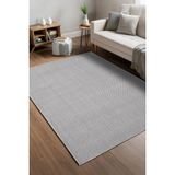 Cotto Home Petek Gri Yıkanabilir Kaymaz Taban Yumuşak Dokulu Peluş Kesme Halı Mutfak Koridor Salon Halısı - 150 x 300 cm