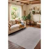 Cotto Home Valerıa VLR01G Gri Dekoratif Şönil Kilim Modern Desen Yıkanabilir Yumuşak Kaymaz Taban Halı Yolluk