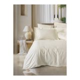 COTTON BOX 38.00000048 Nakışlı Saten Çift Kişilik Nevresim Takımı Luxe Ekru,200 x 220 Ekru