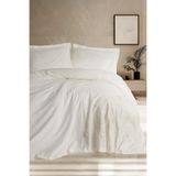 COTTON BOX 38.00000157 3D Nakışlı Saten Çift Kişilik Nevresim Takımı Chic Ekru,240 x 260 Ekru