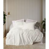 Cotton Box 3D Nakışlı Saten Çift Kişilik Yedda Pudra Nevresim Takımı - 200 x 220 cm