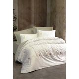 COTTON BOX 8680108072202 3D Nakışlı Saten Çift Kişilik Nevresim Takımı Jenika Mint,Çift Kişilik Mint