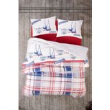 Cotton Box Alesta Bordo Maritime Çift Kişilik Nevresim Takımı
