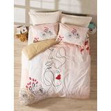 Cotton Box Amore Human&Women Bej Çift Kişilik Nevresim Takımı
