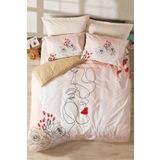 Cotton Box Amore Sevgililer Gününe Özel Bej Çift Kişilik Nevresim Takım