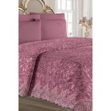 Cotton Box Anna Karina Çift Kişilik Çeyizlik Battaniye Takımı Safir Mürdüm - 200 x 220 cm - Renkli
