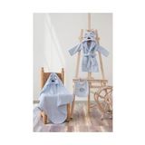 Cotton Box Baby Bornoz Seti Bornoz + Kundak + Önlük Mavi Bear