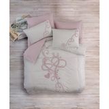 Cotton Box Bellini Puf Nakışlı Ranforce Pembe Çift Kişilik Nevresim Takımı Seti
