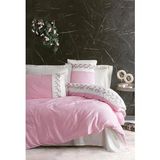 Cotton Box Brode Niobe Pembe Nakışlı Çift Kişilik Saten 200x220 cm Nevresim Takımı