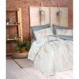 Cotton Box Çift Kişilik Hiedra Indigo Nevresim Takımı - 200 x 220 cm - Renkli