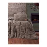 Cotton Box Çift Kişilik Peluş Yorgan Seti Bej 195x215 cm