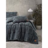 Cotton Box Çift Kişilik Peluş Yorgan Seti Gri 195X215 cm - 195 x 215 cm