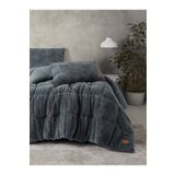 Cotton Box Çift Kişilik Peluş Yorgan Seti Gri 195X215 Cm