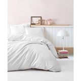 Cotton Box Çift Kişilik Saten Elegante Stripe Beyaz 240 x 260 cm Nevresim Takımı