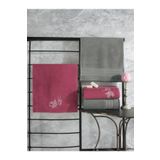 Cotton Box Colorful 4'lü Gri-Koyu Pembe Havlu Seti