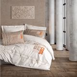 Cotton Box Cool Mood Nakışlı Ranforce Tek Kişilik Kahve 160 x 220 cm Nevresim Takımı