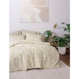Cotton Box Cotton Keten Çift Kişilik Lapelis Nevresim Takımı - 200 x 220 cm - Bej