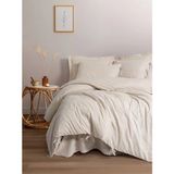 Cotton Box Cotton Keten Çift Kişilik Nevresim Takımı Esmira Bej - 240 x 260 cm