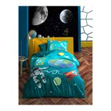 Cotton Box Cottonbox Genç Grup Lıttle Astronaut Turkuaz Nev.tkm.t.k + Fıtted Çarşaf