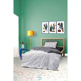 Cotton Box Cozy Home mono Tek Kişilik Lastikli Çarşaflı Nevresim Takımı Maze Siyah