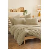 Cotton Box Crepe Penye Lastikli Çarşaflı Bej Çift Kişilik Nevresim Takımı