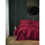 Cotton Box Elegant Bordo Çift Kişilik Saten Nevresim Takımı - 200 x 220 cm - Gri