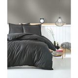 Cotton Box Elegant Saten Stripe Antrasit Çift Kişilik Nevresim Takımı